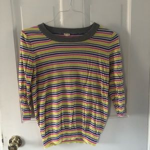 Jcrew stripe sweater 3/4 sleeves small